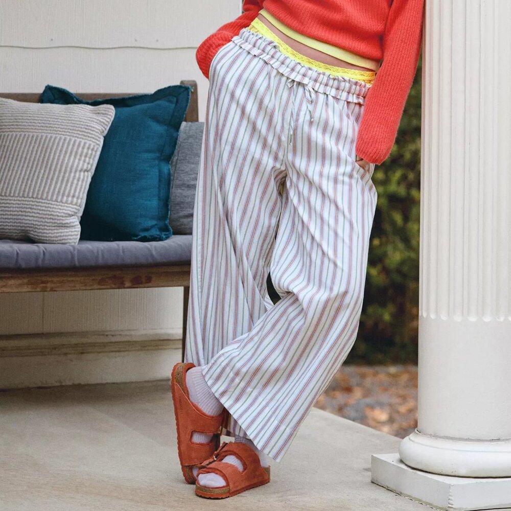 Anthropologie Printed Wide-Leg Boxer Pants (size M)